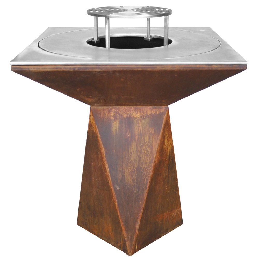 Wkład kominkowy z płaszczem wodnym DEFRO RIVA SM SHORT 16kW czarny grill corten 1b - Wkład kominkowy z płaszczem wodnym DEFRO RIVA SM SHORT 16kW czarny